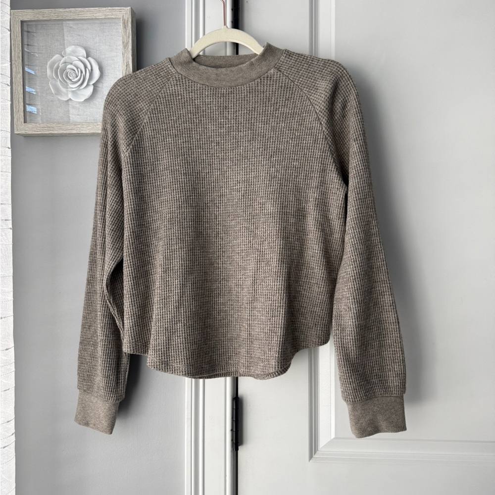 Madewell Brown Ribbed Knit Top